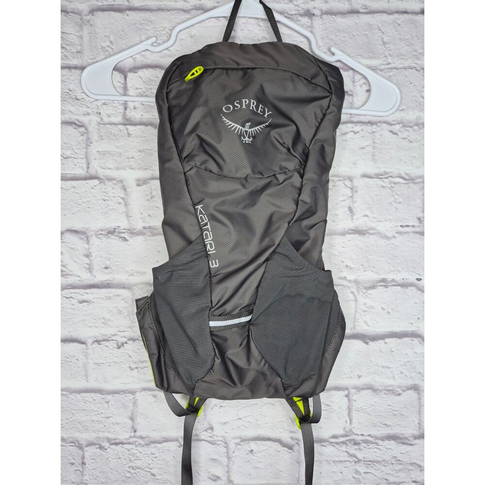 Osprey Katari 3 Hydration Backpack Charcoal Grey Neon Green Men's O/S No Bladder